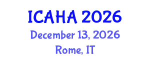 International Conference on Alternative Healthcare and Acupuncture (ICAHA) December 13, 2026 - Rome, Italy