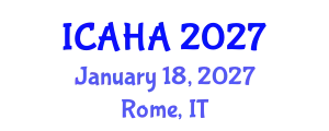 International Conference on Alternative Healthcare and Acupuncture (ICAHA) January 18, 2027 - Rome, Italy