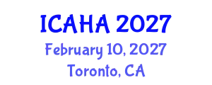 International Conference on Alternative Healthcare and Acupuncture (ICAHA) February 10, 2027 - Toronto, Canada
