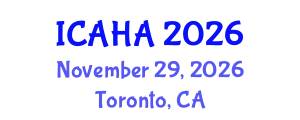 International Conference on Alternative Healthcare and Acupuncture (ICAHA) November 29, 2026 - Toronto, Canada