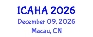 International Conference on Alternative Healthcare and Acupuncture (ICAHA) December 09, 2026 - Macau, China