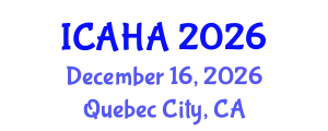 International Conference on Alternative Healthcare and Acupuncture (ICAHA) December 16, 2026 - Quebec City, Canada