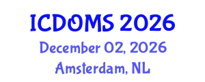 International Conference on Dentistry, Oral and Maxillofacial Surgery (ICDOMS) December 02, 2026 - Amsterdam, Netherlands