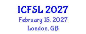 International Conference on Forensic Science and Law (ICFSL) February 15, 2027 - London, United Kingdom