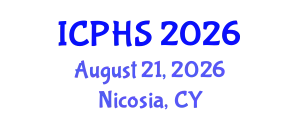 International Conference on Public Health Systems (ICPHS) August 21, 2026 - Nicosia, Cyprus