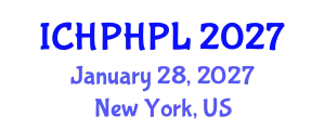 International Conference on Health Politics, Healthcare Policy and Law (ICHPHPL) January 28, 2027 - New York, United States