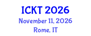 International Conference on Kidney Transplantation (ICKT) November 11, 2026 - Rome, Italy