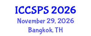 International Conference on Computer Science, Programming and Security (ICCSPS) November 29, 2026 - Bangkok, Thailand