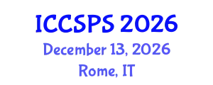 International Conference on Computer Science, Programming and Security (ICCSPS) December 13, 2026 - Rome, Italy