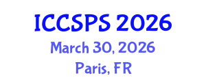 International Conference on Computer Science, Programming and Security (ICCSPS) March 30, 2026 - Paris, France