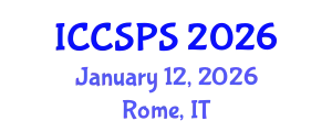 International Conference on Computer Science, Programming and Security (ICCSPS) January 12, 2026 - Rome, Italy
