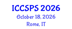 International Conference on Computer Science, Programming and Security (ICCSPS) October 18, 2026 - Rome, Italy