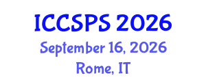 International Conference on Computer Science, Programming and Security (ICCSPS) September 16, 2026 - Rome, Italy