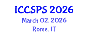 International Conference on Computer Science, Programming and Security (ICCSPS) March 02, 2026 - Rome, Italy