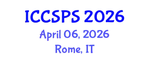 International Conference on Computer Science, Programming and Security (ICCSPS) April 06, 2026 - Rome, Italy