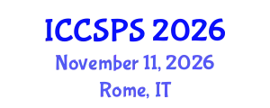 International Conference on Computer Science, Programming and Security (ICCSPS) November 11, 2026 - Rome, Italy