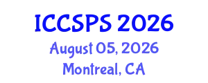 International Conference on Computer Science, Programming and Security (ICCSPS) August 05, 2026 - Montreal, Canada