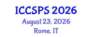 International Conference on Computer Science, Programming and Security (ICCSPS) August 23, 2026 - Rome, Italy