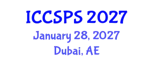 International Conference on Computer Science, Programming and Security (ICCSPS) January 28, 2027 - Dubai, United Arab Emirates