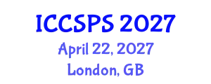 International Conference on Computer Science, Programming and Security (ICCSPS) April 22, 2027 - London, United Kingdom