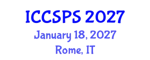 International Conference on Computer Science, Programming and Security (ICCSPS) January 18, 2027 - Rome, Italy