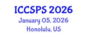 International Conference on Computer Science, Programming and Security (ICCSPS) January 05, 2026 - Honolulu, United States