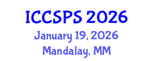 International Conference on Computer Science, Programming and Security (ICCSPS) January 19, 2026 - Mandalay, Myanmar
