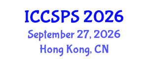 International Conference on Computer Science, Programming and Security (ICCSPS) September 27, 2026 - Hong Kong, China