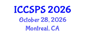 International Conference on Computer Science, Programming and Security (ICCSPS) October 28, 2026 - Montreal, Canada