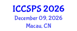 International Conference on Computer Science, Programming and Security (ICCSPS) December 09, 2026 - Macau, China