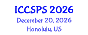 International Conference on Computer Science, Programming and Security (ICCSPS) December 20, 2026 - Honolulu, United States