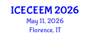 International Conference on Electronics, Communication Engineering and Electronic Media (ICECEEM) May 11, 2026 - Florence, Italy