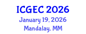 International Conference on Gastroenterology, Endoscopy and Colonoscopy (ICGEC) January 19, 2026 - Mandalay, Myanmar