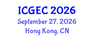 International Conference on Gastroenterology, Endoscopy and Colonoscopy (ICGEC) September 27, 2026 - Hong Kong, China
