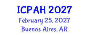 International Conference on Physical Activity and Health (ICPAH) February 25, 2027 - Buenos Aires, Argentina
