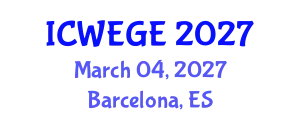International Conference on Women, Education and Gender Equality (ICWEGE) March 04, 2027 - Barcelona, Spain