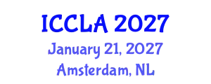 International Conference on Child Language Acquisition (ICCLA) January 21, 2027 - Amsterdam, Netherlands