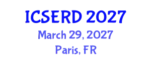 International Conference on Science Education, Research and Development (ICSERD) March 29, 2027 - Paris, France