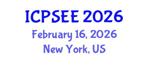 International Conference on Power Systems Engineering and Energy (ICPSEE) February 16, 2026 - New York, United States