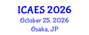 International Conference on Applied Energy Systems (ICAES) October 25, 2026 - Osaka, Japan