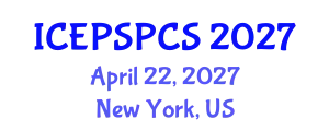 International Conference on Electric Power System Protection and Control System (ICEPSPCS) April 22, 2027 - New York, United States