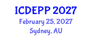 International Conference on Development Economics and Public Policy (ICDEPP) February 25, 2027 - Sydney, Australia