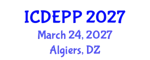 International Conference on Development Economics, Policies and Practices (ICDEPP) March 24, 2027 - Algiers, Algeria