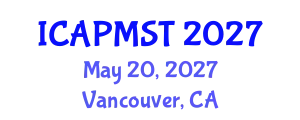 International Conference on Air Pollution Management System and Technology (ICAPMST) May 20, 2027 - Vancouver, Canada