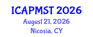 International Conference on Air Pollution Management System and Technology (ICAPMST) August 21, 2026 - Nicosia, Cyprus