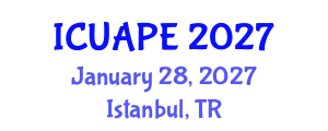 International Conference on Urban Air Pollution and Environment (ICUAPE) January 28, 2027 - Istanbul, Turkey