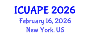 International Conference on Urban Air Pollution and Environment (ICUAPE) February 16, 2026 - New York, United States