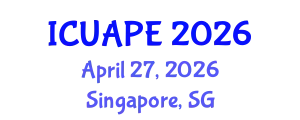 International Conference on Urban Air Pollution and Environment (ICUAPE) April 27, 2026 - Singapore, Singapore