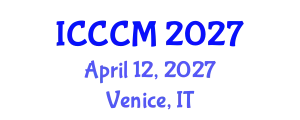International Conference on Computational Chemistry and Modelling (ICCCM) April 12, 2027 - Venice, Italy