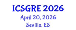 International Conference on Soil, Groundwater Remediation and Excavation (ICSGRE) April 20, 2026 - Seville, Spain